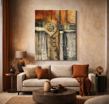 ABSTRAKTNA SLIKA GREY RATIO 100X120