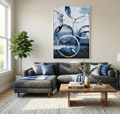 ABSTRAKTNA SLIKA KROGI 80X120