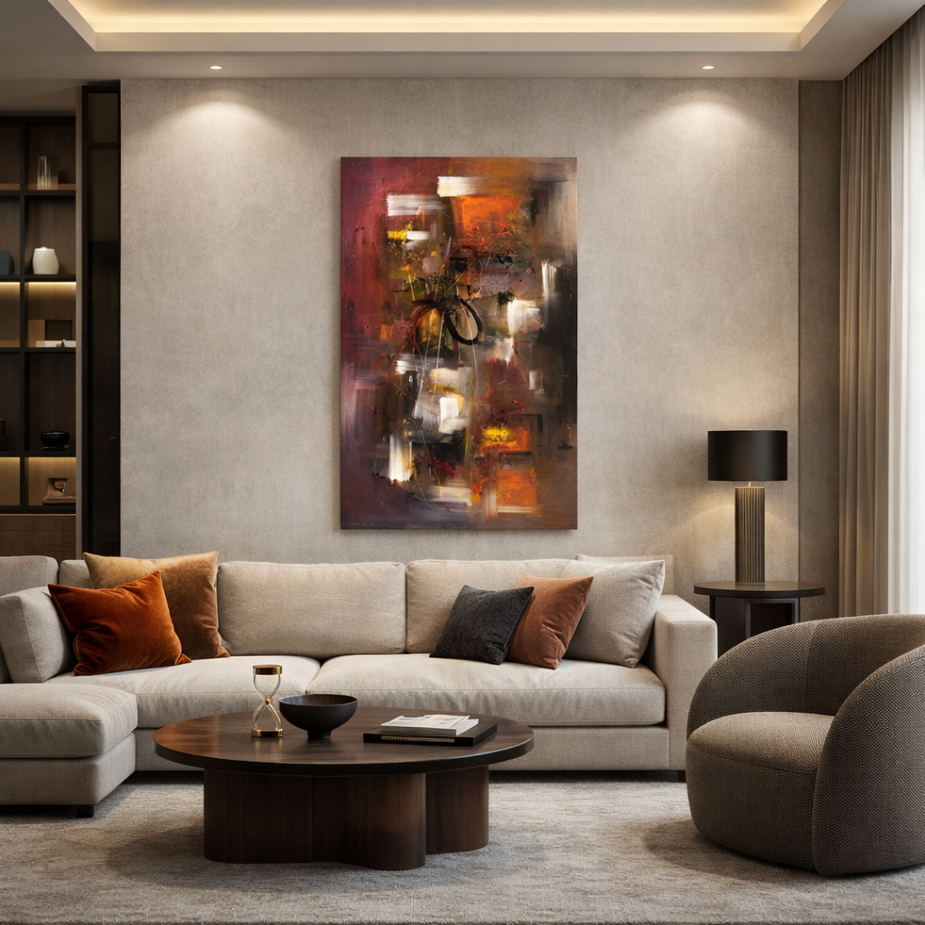 stenski-dekor/ABSTRAKTNA-SLIKA-SUNSET-CITYSCAPE