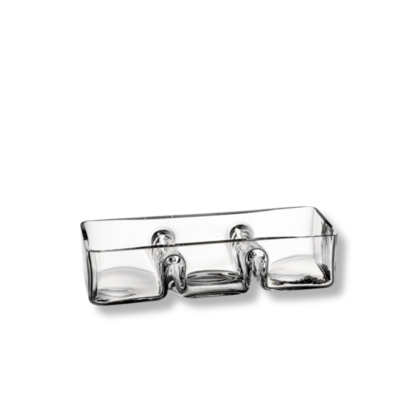 3 PREKATNA STEKLENA POSODA