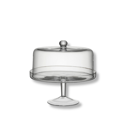 STEKLENO STOJALO ZA TORTO S POKROVOM
