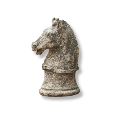 KONJSKA GLAVA ANTIQUE SIVO-BELE BARVE