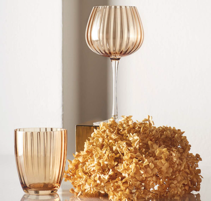 GLASS PRISMIA AMBER