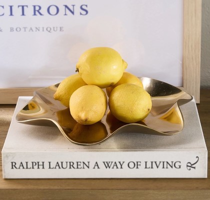 GOLD-TONED DECORATIVE TRAY WAVERLY