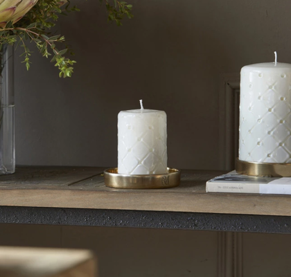 SVEČA PILLAR  BELA 7X10