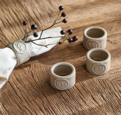 SET 4 OBROČKOV ZA PRTIČKE PORTOFINO FLAX