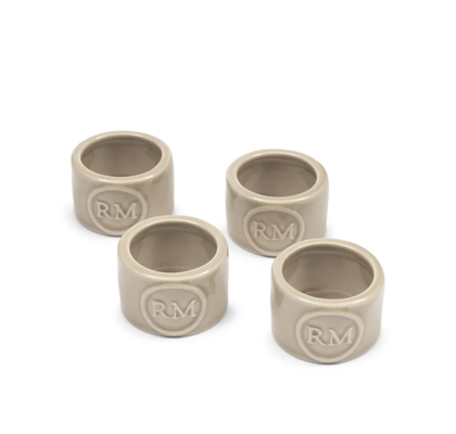 SET 4 OBROČKOV ZA PRTIČKE PORTOFINO FLAX