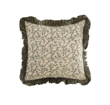 CUSHION WITH GREEN BORDER