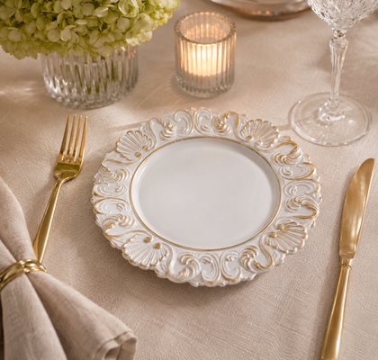 PLATE WHITE GOLD M