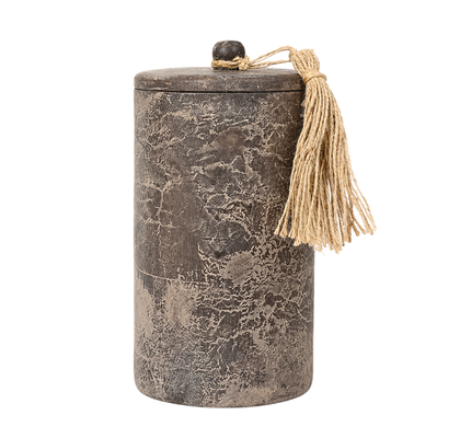 DECORATIVE JAR WITH TASSEL LARGE