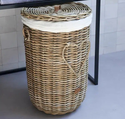 KOŠARA ZA PERILO RUSTIC RATTAN HEART